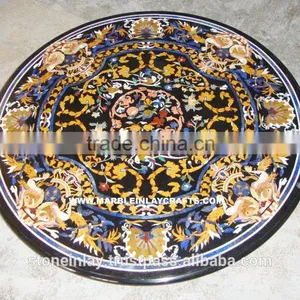 Round Pietra Dura Marble Table Top thumbnail-1