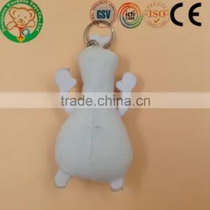 Dongguan Cute White Frog Shaped Keychain Plush Toy With Big Eyes thumbnail-6