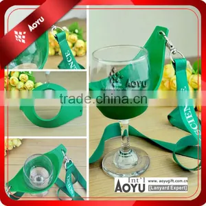 Custom Poyester Bottle Holder Lanyard With Carabiner thumbnail-1