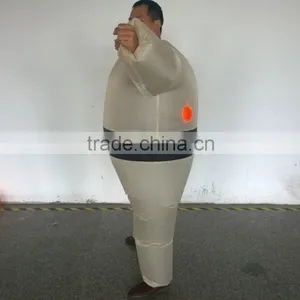 Adult Inflatable Sumo Wrestler Costume Halloween Blow Up Novelty Fat Man Suite thumbnail-5
