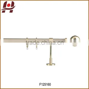 F125160 Metal Iron Aluminium Stainless Steel Brass Plated Plain Twisted Extensible Telescopic Window Curtain Poles Rods Pipes thumbnail-1