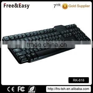 2.4GHz USB Full Black Ergonomic Wireless Keyboard for Android TV thumbnail-1