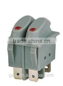CNGAD 10A 6pin Gray 2-button Boat Switch (mini Rocker Switch,boat Switch)(RK2-23 ) thumbnail-1