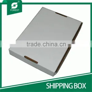 WHITE CORRUGATED PAPER SHIPPING BOXES WITH CUSTOM PRINT thumbnail-3