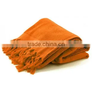 Orange Plain Hamman Towel or Fouta or Kikoi.kikoy Towel. 100cm*180cm thumbnail-1