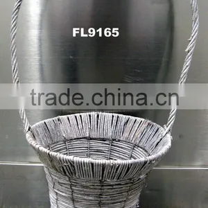 Wicker Basket With Handle thumbnail-1
