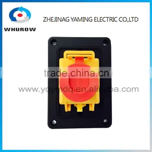 Ignition Momentary Press Push Button Switch YCZ4-B Emergency Stop 4 Pin IP55 Protective Cover On Off Red Sign Can be Separated thumbnail-4