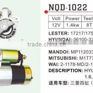 Auto Starter Motor for Hyundai 36100-32610 Lester 17217 Mandoi MP 112033 M1T73383 thumbnail-1