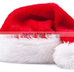 Woollen Plush Santa Hat High Quality Christmas Decorating Christmas Hat thumbnail-2