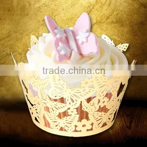 Butterfly Birthday Cake Wrapper Anniversary Cupcake Wrappers / Liners thumbnail-2