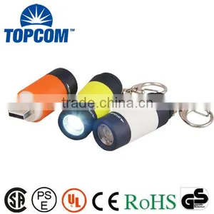 CE Certification ABS Colorful USB Rechargeable MINI LED Torch thumbnail-1