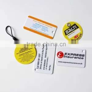 Custom 30 Mil CR80 Plastic Luggage Tags With Transparent Rope thumbnail-4