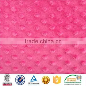 Hot Sale High Quality Oeko-tex 100 and SGS 100% Polyester Minky Dot Velboa Fabric for Baby Wear Boa thumbnail-1
