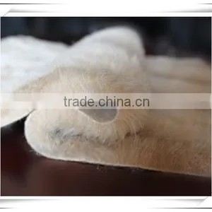 Creamy White Wavy Fake Fur Fabric thumbnail-3