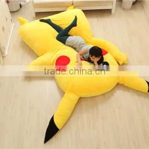 Newest Design Japan Stuffed Giant Pikachu Plush Bed Mattress With Memory Foam Sleepsuit Pokemon go Airbed Pikachu Mattress Sofa thumbnail-4