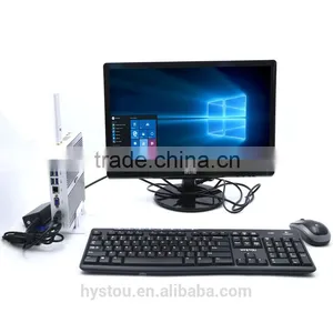 Wholesale New Product Fanless Mini Desktop Computer i3 6100u Barebone Industrial Embedded Mini ITX Intel NUC thumbnail-5