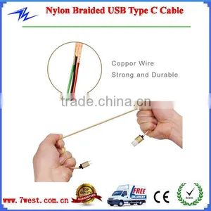 Customized Aluminum Alloy Nylon Braided USB Type C 3.1 Cable,USB 3.1 Type C Cable thumbnail-5