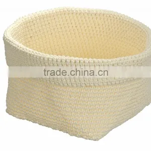 High Quality Polypropylene Yarn Crochet Woven Basket Made in Vietnam thumbnail-1