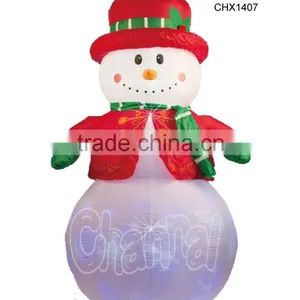 Inflatable Christmas Snowman Christmas Decorations Venue Decoration Props Built-in Colorful Snow Light thumbnail-1