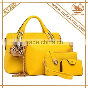 2016 New Designer China High Quality Elegent PU Leather Bags Set Women Tote Bags 4 Pcs Women Handbags Set for Quality Choice Most P thumbnail-5