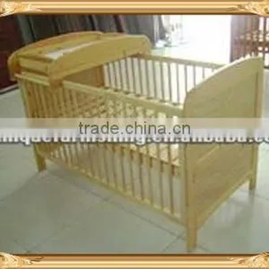 KX-02 High Quality Solid Pine Wood Baby Cot,baby Bed for Sale thumbnail-2
