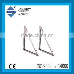 CE Stainless Steel Fireplace Chimney Accessories for Stove Triangle Bracket Chimney Pipe Fittings thumbnail-1