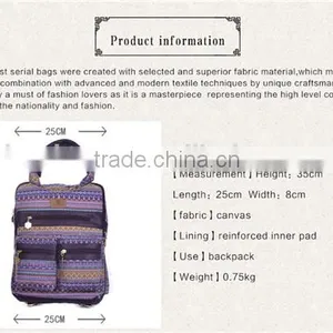 Fashionable Canvas Laptop Backpack With Handle and Shoulder Straps thumbnail-5