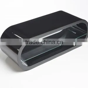 TV-2321 High Gloss Oval TV Stand Table thumbnail-1