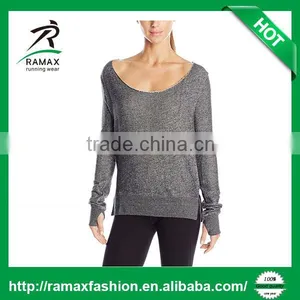 Ramax Custom Women Latest Design Backless Crush Pullover Sweatshirt Tops thumbnail-2