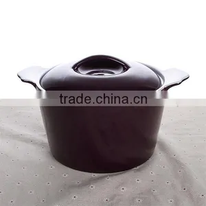 Color Glaze Stoneware Casserole Dish With Lid Factory Directly Sale thumbnail-6