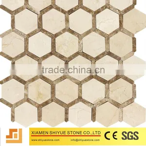 Factory Price Crema Marfil Marble Mosaic thumbnail-1