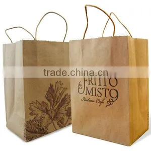 Custom Brown Kraft Paper Bag, Brown Paper Bag, Luxury Paper Shopping Bag Made in Guangzhou thumbnail-4