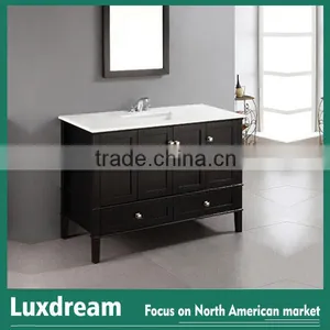 48 Inch Single Sink White Soild Wood Bathroom Vanities thumbnail-2