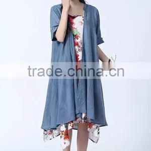 Summer Dress 100% Linen Latest Beach Dress thumbnail-1