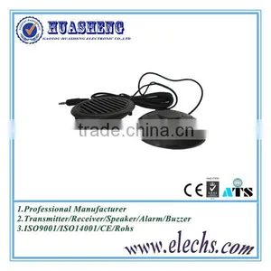 China Huasheng 68mm Black Color Round Pillow Speaker thumbnail-1