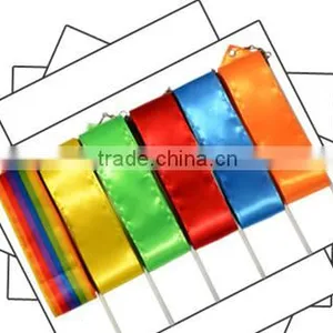 Chinese Gymnastic Gym Streamer Twirling Baton Rod Rhythmic Dance Ribbon thumbnail-1
