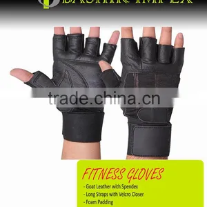 LEATHER WEIGHTLIFTING GLOVES, GYM GLOVES, TRAINING GLOVES thumbnail-1
