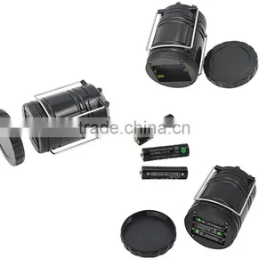 New Solar Rechargeable 3xCOB POP UP Camping Lantern Collapsible Light Telescopic Hanging Lantern thumbnail-3