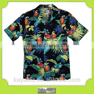 Custom-made Fashion Printed Cotton Men's Aloha Shirt thumbnail-3