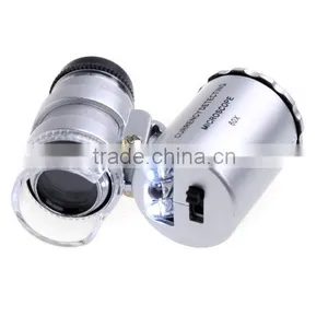 Mini Protable LED 60X Microscope Prices Black Leather Bag thumbnail-1