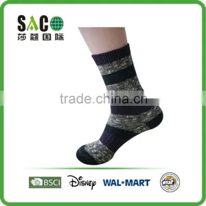 Wide Stripe Heavy Yarn Thick Quard Man Socks thumbnail-1