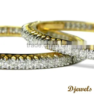 Diamond Banlges for Bridal, Wedding Bangles, Engagement Bangles thumbnail-2