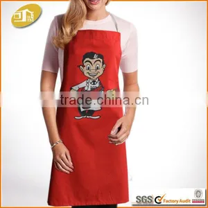 Cotton Silk Screen Printed Red Cartoon Apron thumbnail-1
