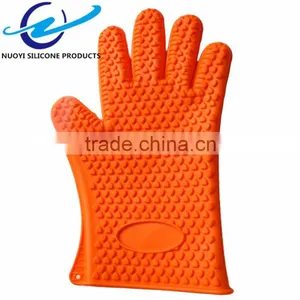 Heat Resistant Silicone Oven Glove With Five Fingers thumbnail-1