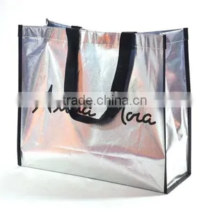 BSCI Audit Factory Printed Plastic Bags/silver Handbags/shopping Bag thumbnail-1