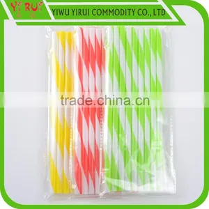 Kinds of Pattern pp Spiral Drinking Straws With Dual Colors thumbnail-1