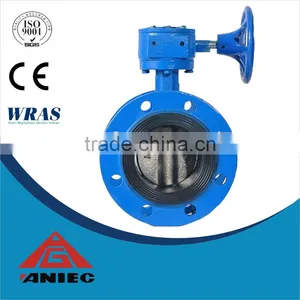 10 Inch Cast Iron Double Flange Center Line Butterfly Valve thumbnail-1