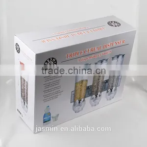 2016 New Wholesale Hot Sell Clear Plastic Cereal Dispenser With 3 Bucket for Dispenser thumbnail-3
