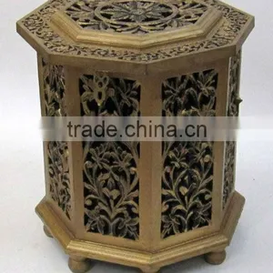 Wooden Trunk Treasure Chest Storage Box thumbnail-1