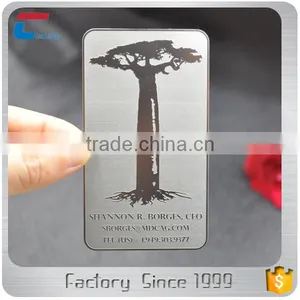 Customized Design Embossed Stainless Steel Metal Business Card thumbnail-1